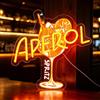 bukolico Aperol - Targa al neon a LED da cocktail, dimmerabile tramite USB, colore arancione, lampada da parete per pub, club, cocktail, feste, uomini e donne, ideale come regalo