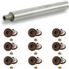 Trimming Shop Ottone Jeans Pin Retro Tack Elementi di Fissaggio Con Mano Strumento Denim Ricambio Per Riparazione Abbigliamento, Giacche, Donna Gonne, Fai da Te Artigianato (17mm, Scuro Bronzo, 10pcs)