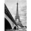 ConKrea Poster/Tela Canvas - Vintage Francia B/N Parigi Paris - Torre Eiffel - 70x100cm - Carta Fotografica