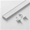 Byour3 - Set 4 Terminali per Binari con Strappo Tappi di Chiusura Laterali per Profilo Tenda a Vetro Pannello e Pacchetto Ricambio Tappo Universale in ABS Anti-UV (Bianco, 4pz)