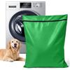 AMFUN Borsa per Biancheria di Animali Domestici, Sacco Biancheria Sporca Viaggio, Lavabile in Lavatrice, per Asciugamani e Cucce Degli Animali (Verde, 70x80 cm)