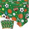 YJZCP Set da 4 tovaglie a tema sportivo Decorazioni per feste sportive Tovaglie sportive per calcio pallacanestro football americano e baseball Copritavoli per ragazzi Articoli per feste a tema 130 x 220 cm
