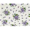 Italian Home Textile Company Tessuto Motivo Violette | Made in Italy | 100% Puro Cotone | Altezza 180 cm | Vendita al metro