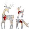 Generico Cervo Luminoso Decorazioni Natalizie Per Esterno Decorazione Impermeabile | Cervo Luminoso Natalizio Da Esterno Per Famiglia Casa Patio Giardino Feste Vacanze Esterno Prato Famiglia di tre persone