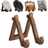 HORREX Porta Vinili Multifunzione Leggio per Libri Decorativo in Legno | Espositore da Tavolo Elegante per Cornice Piatto Decorativo Foto Libri Volantini, Stand per Casa Cucina e Ufficio, 15,2 CM