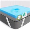 MKS Topper in gel 2 in 1 - Topper in schiuma gel 140 x 200 cm con sistema H3 & H4, 8 strati, scarico della pressione, lati in rete e elastici - ideale per dormienti laterali, schiena e addominali