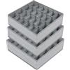 Generico Set di 3 Organizer Cassetti Armadio, Divisori per Cassetti Pieghevoli con 24 Scomparti Ciascuno (72 Totali), Contenitori in Tessuto Non Tessuto per Calzini, Biancheria Intima, Cravatte, Light Grey
