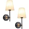 MRHYSWD Applique Da Parete Interno Vintage, Set Da 2 Applique Oro Nero Moderno | Lampada Da Muro Interno Lampada A Muro Moderno Applique Da Parete Camera Da Letto Corridoio Comodino, Senza E27 Lampadina