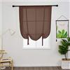 SIMPVALE Tenda a Pacchetto Marrone 100 x 120cm 1 Pezzo per Cucina | Tende per Interni Leggere ed Eleganti, Tende Semitrasparenti con Protezione della Privacy per Camera da Letto e Salotto