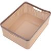 GANAZONO Cestino e Struttura Impilabile Grande Capacità Portaoggetti in Plastica Resistente Design Elegante per Organizzazione e Decorazione Casa