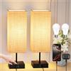 Miootly Lampada da Comodino Set di 2, Abat Jour Touch con 3 Temperature Colore & 2 Porte USB - Tocco Controllo, Dimmer Continuo e 2 Lampadine Incluse per Camera da Letto, Soggiorno, Ufficio