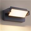 Aipsun 24W LED applique da esterno per interni, Antracite, 3000K | lampada da per esterni a parete con pannello orientabile a 350° Applique da esterno per garage terrazza Giardino, IP65,1500LM