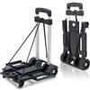 Y-Nut Carrello portabagagli pieghevole a mano di alluminio, 70 Kg/155 lbs,carrello da spesa a mano pieghevole a ruote, leggero, carrello a mano a due ruote, base che può essere distesa