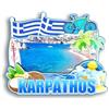 Quwsne Calamita per frigorifero Karpathos Grecia, souvenir da viaggio in città, regali turistici, 3D, monumenti classici, artigianato fatto a mano, decorazione per la casa, 1560