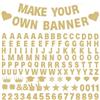 Floruvia 133 Pezzi Kit Banner Fai-da-Te con Lettere, Crea Il Tuo Banner Personalizzato, Striscione Glitterato Oro per Festa di Compleanno/Baby Shower/Matrimonio/Festa di Laurea