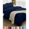 Utopia Bedding Set Copripiumino da 4 Pezzi - Copripiumino 200x200cm, Lenzuolo con Angoli 135x190cm, Federe 50x75cm - (Blu Navy, Matrimoniale)
