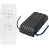 Generico Kit Controllo E Ricevitore Per Ventilatore Da Soffitto - Telecomando Sostitutivo Con 3 Velocità Regolabili | Controllo Timer E Luce Per Ventilatori A Soffitto, Casa, Hotel, Studio, Camera Da , So