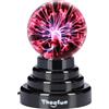 Theefun Sfera al Plasma 3 Pollici, Lampada Plasma Touch Sensibile USB/Batteria, Plasma Ball Interattivo per Bambini, Lampada al Plasma Decorativa per Camera, Feste e Regalo di Compleanno