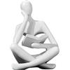 Anulely Statua del pensatore che legge, scultura estetica per la stanza | Statuetta dorata libro di lettura, decorazione moderna per la casa per soggiorno libreria mensola