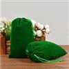 Yurosiay 10 sacchetti in velluto da 15 x 20 cm, con coulisse, in velluto, per gioielli, matrimoni, feste, colore verde