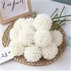 HoYuanFlo Homyu Bouquet di fiori artificiali a sfera di crisantemo, 10 pezzi, regalo per persone importanti, glorioso morale, per casa, ufficio, caffè, feste e matrimoni (bianco latte)