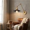 B·LED BARCELONA LED BARCELONA LED Applique Wallen Vintage Orientabile E27 Nero | Alluminio, ⌀230 x 700 mm, 220-240V AC, Max 40W, Testa snodata, Camera e soggiorno