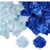 FSSTUD 200 petali di rosa prefabbricati in raso, petali di fiori artificiali fai da te, petali di fiori finti in raso, forniture per anniversario di matrimonio, blu