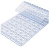 YOBWOK Tappeto Doccia Antiscivolo 80x40cm con Ventose,Bianco | Senza BPA,Antimuffa e Antibatterico,asciugatura rapida in PVC, Lavabile in lavatrice,Tappetino Vasca Antiscivolo