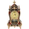 Joyzan Sveglia da tavolo, orologio da parete con pendolo e campanelli Orologio da tavolo da tavolo in stile europeo classico vintage Orologio antico per la casa Soggiorno camera da letto(rosso bruno)