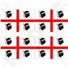 StickersWorld Adesivi in vinile, motivo: bandiera Sardegna Sardegna, Italia 2 (50 mm)