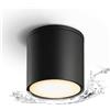 EBION Faretti Soffitto Plafoniera Faretto Soffitto GU10,Alluminio,IP65 | Spotlight Per Interno Bagno Cucina Soggiorno Corridoio Ristorante, Nero(Lampadina Non Inclusa)