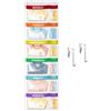 Boczif Organizer Appendiabiti per Bambini con 12 Scomparti (Bianco) | Piano Settimanale con Etichette da Lunedì a Venerdì, Appendibile a Porta o Parete, Ideale per Casa, Camera da Letto