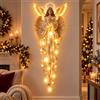 Generico Lampada Parete Benedizione Angelo, Lampade Parete Natalizie Angelo Cascata | Elegante Luminosa Cascata Angelo Parete Decor, Statuetta Natalizia Angelo Benedicente Lucis LED Calde, Per Casa Decor
