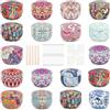 KEARLGMBH 18 Barattoli per Candele,2.5 oz Contenitori Candele,Senza Candela | Barattoli Candele con Accessori Creazione Ceri Colorate,Barattoli Vetro Coperchio Set Candele Fai da Te,Gioielli,Cosmetici