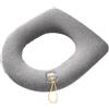 YZDKR Copriwater Tappetino Tappetino for WC Cuscino for WC con Manico più Spesso Morbido Lavabile Closestool Accessori più Caldi per Adulti, Anziani, disabili(Grey)