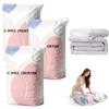 AXVRAV No-Pump - Set di 3 sacchetti a compressione per sottovuoto, 100 x 80 x 30 cm, senza pompa, per piumini, sacchetti a compressione ermetici, per vestiti, cuscini, coperte e biancheria da letto