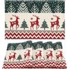 AFXXE Tovagliette Natalizie Set da 4, Stile Pixel Sottopiatti Natalizi, Lavabile Tovagliette Natalizie Stoffa, 30x45 cm Tovagliette Americane Natalizie, Adatto per La Tavola e Decorazioni Natalizie