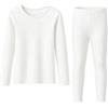 Baogaier Bambini Set Intimo Termico Biancheria Intima Termica 5-13 Anni | Pantaloni e Maglia in Pile, Tinta Unita Termici Leggings, Morbido, Doppio Spazzolato, per Scuola Sport Inverno Autunno Sci