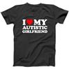 AsviL I Love My Autistic Girlfriend Shirt I Heart My Autistic GF t-shirt 100% cotone grafica t-shirt per uomo donna nero nero