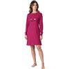 Karelpiù Camicia da Notte Invernale in Cotone Caldo Interlock 100% - Camicia Lunga Notte da Donna Aperta o Chiusa -