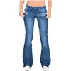 Generic Jeans da donna stretch Bootcut Jeans a vita bassa, stile vintage, pantaloni a zampa, jeans eleganti jeans baggy jeans boyfriend jeans adolescenti ragazze Y2k pantaloni denim flared