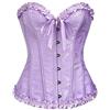 RYTEJFES Corsetto Nero Donna Elegante in Raso Corset a Cuore Dimagrante Gothic Bustini Vittoriano Medievale Corsetto Pizzo con Stecche Curvy per Halloween Carnevale e Cosplay