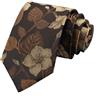 Keninll Cravatta da uomo, vintage con fiori marroni, abbigliamento formale e casual per lavoro, matrimoni e uscite quotidiane, con confezione regalo