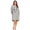 GM Apparel Camicia da notte oversize da donna, a maniche lunghe, vestibilità comoda, 100% cotone, ideale per rilassarsi e dormire