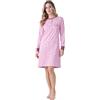 Karelpiù Camicia da Notte Invernale in Cotone Caldo Interlock 100% - Camicia Lunga Notte da Donna Aperta o Chiusa -