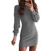 BOTCAM Maglione lungo da donna, casual, girocollo, a maniche lunghe, per l'inverno, sexy, con schiena scoperta, elasticizzato, maglione invernale, lungo, elegante, a maglia, mini abito corto per feste