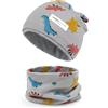 beifon Cappello e Sciarpa per Bambini Invernale Sciarpa Berretto in Maglia Cotone Morbido Elasticizzato a Doppio Beanie Cappello Scaldacollo per Primavera, Autunno e Inverno 2-8 Anni