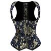 jutrisujo corsetto underbust bustino sottoseno donna sexy taglie forti vittoriano elegante burlesque lingerie nero