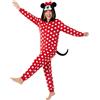 Get Trend Disney Minnie Mouse | Peanuts Snoopy Pigiama Intero Adulto S-2XL, Tuta Onesie in Pile con Cappuccio, Zip e Tasche, Costume Jumpsuit Donna e Uomo, Pigiama Lungo, Idea Regalo per Adulti