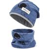beifon Cappello e Sciarpa per Bambini Invernale Sciarpa Berretto in Maglia Cotone Morbido Elasticizzato a Doppio Beanie Cappello Scaldacollo per Primavera, Autunno e Inverno 2-8 Anni